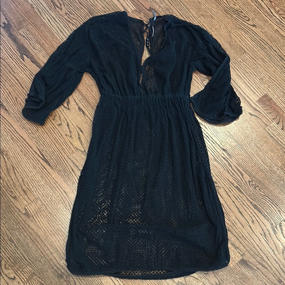 Anthropologie Black Swim Coverup